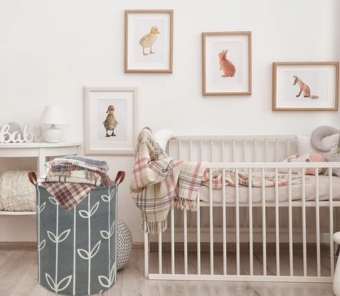 HIYAGON Large Storage Baskets,Waterproof Laundry Baskets,Collapsible Canvas Basket for Storage Bin for Kids Room,Toy Organizer,Home Decor,Baby Ham...