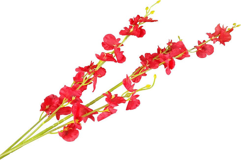 Artificial Flowers Orchids Silk Fake Flowers in Bulk, 12 Pcs (Each 38.5”), for Wedding Festive Party Home Office Decoration, Not Include Vase...