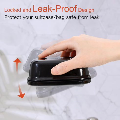 Quatish 2 Pack Travel Soap Container, Portable Soap Holder with Lid, Travel Bar Soap Holder, Soap Case for Camping Gym Travel, Soap Box for Bathro...