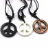 3Pcs Love Peace Sign Hippie Pendant Necklace Vintage Rope Chain Resin Peace Pendant 1960s 1970s Hippie Party Dressing Accessories Jewelry for Wome...