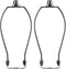 8 Inch Lamp Harp, Saangseon Dark Nickel Lamp Shade Harp Holder Replacement with Finial and Detachable 3/8 Saddle Base, Set of 2 DIY Lighting Acces...