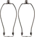 8 Inch Lamp Harp, Saangseon Dark Nickel Lamp Shade Harp Holder Replacement with Finial and Detachable 3/8 Saddle Base, Set of 2 DIY Lighting Acces...