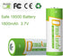 18500 Rechargeable Batteries, 3.7V 1600mAh Li-ion IMR 18500 Battery with Button Top for Solar Garden Light, Flashlight - 4 Pack...