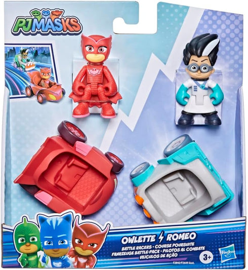 PJ Masks Owlette vs Romeo Battle Racers Preschool Toy, Vehicle and Action Figure Set for Kids Ages 3 and Up...