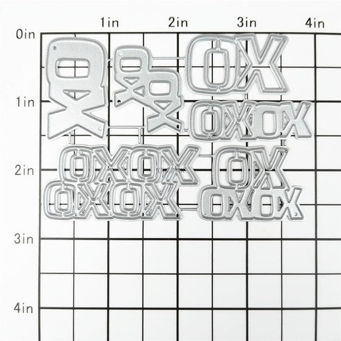 XOXO Hugs and Kisses Metal Cutting Dies for Card Making, Paper Embossing Die Cuts Kit Templates, Storage Pockets Supplies, Photo Frame Album DIY S...