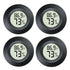 4 Pack Mini Digital Hygrometer Thermometer Gauge, Indoor Outdoor Temperature Humidity Meter for Greenhouse Humidors Incubators Reptile Terrarium J...