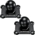 2 PCS 1" Ball Mount with Aluminum Alloy Square Plate, Universal Electronic Device Mounting Base with AMPS Holes for Garmin, Lowrance, Humminbird, ...