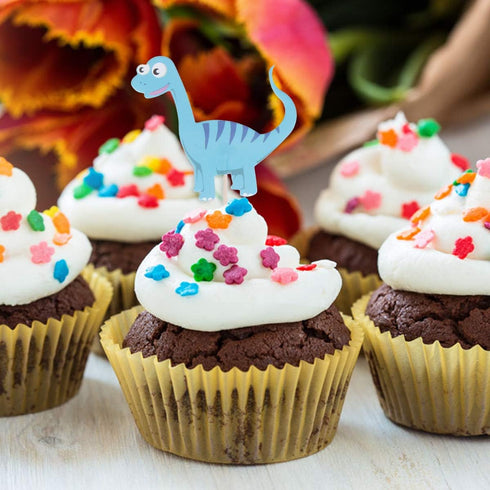 60 Pieces Dinosaur Cupcake Toppers Picks for Kids Birthday Party and Baby Shower Cake Decoration...
