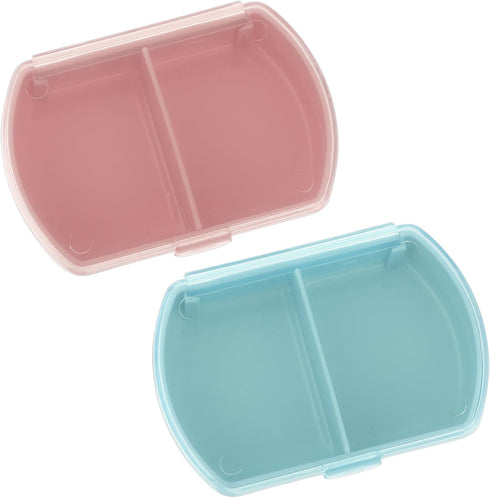 Sibba Pill Organizer Box Case 2 PCS Waterproof Travel Medicines Container Purse Essentials Small Cute Fish Oil Holder Supplements Mini Pillbox Dis...