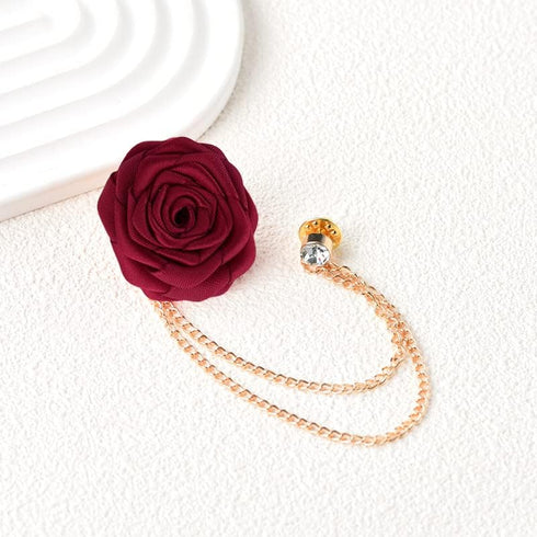 Rose Flower Brooch Pin Wedding Brooches for Men...