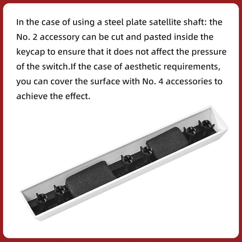 YIMAGUJRX RUNJRX Keyboard Spacebar Foam, Silencer Pad for 7U Mechanical Keyboard Space Bar (6Pcs)...