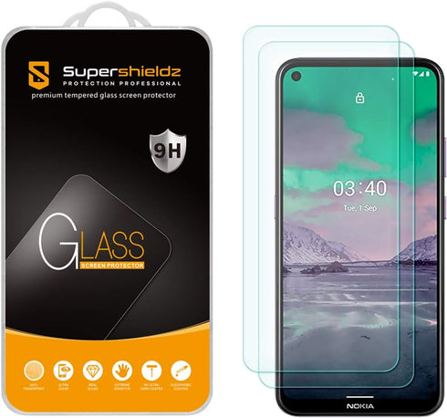 Supershieldz (2 Pack) Designed for Nokia 5.4 and Nokia 3.4 Tempered Glass Screen Protector, Anti Scratch, Bubble Free...