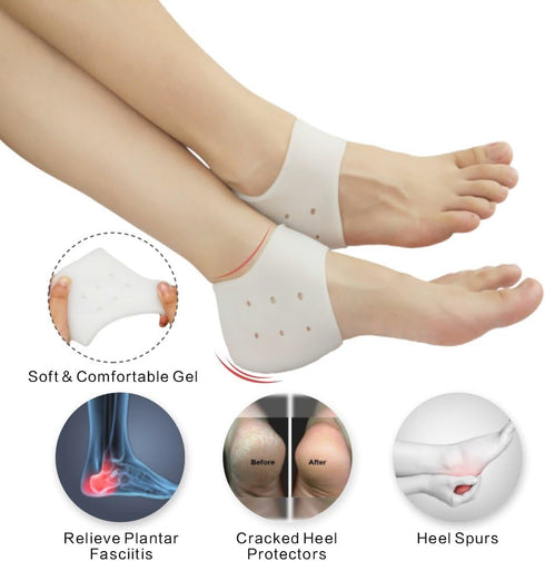 Heel Cups, Plantar Fasciitis Inserts, Heel Pads Cushion (8pcs) Great for Heel Pain, Heal Dry Cracked Heels, Achilles Tendinitis, for Men & Women. ...