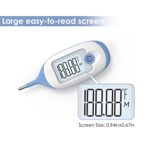 Digital Rectal Thermometer for baby, Infant Thermometer, with 30 Probe Covers, Quick Read, Large Clear Display...
