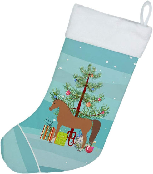 Caroline's Treasures BB9278CS Arabian Horse Christmas Christmas Stocking, Teal Fireplace Hanging Stockings Christmas Season Party Decor Family Hol...