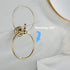 Leyden Polished Gold Towel Ring, Bathroom Hand Towel Holder Wall Mounted Gold Towel Rack Round...