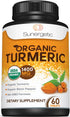 USDA Certified Organic Turmeric Supplement – Includes Organic Turmeric & Organic Black Pepper – 1,400mg of Turmeric per Serving - 60 Count (Pack o...