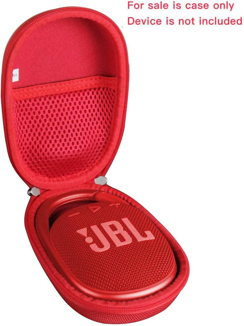 Hermitshell Hard Travel Case for JBL Clip 4 / JBL Clip 5 Portable Mini Bluetooth Speaker (Red)...