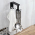 Utensil Hooks, 360 Rotatable Kitchen Utensil Rack Hangers Hooks Stainless Steel Wall Mounted with 10 Hooks for Cabinet Kitchen Bathroom...