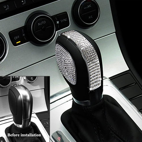 Bling Gear Shift Knob Cover Trim Decoraton Protector Compatible with Volkswagen VW Arteon Atlas Tiguan Beetle Golf Jetta Passat CC...