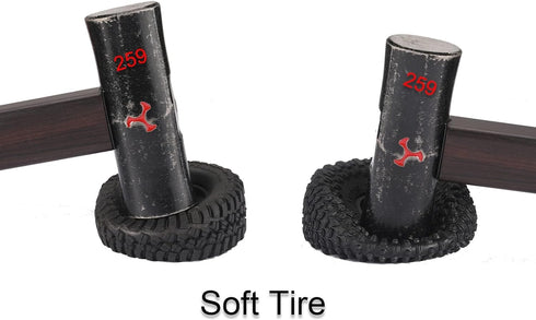 Super Soft Sticky 1.0 Wheel Tires Mud Stud Tires 68 * 25mm for TRX4M 1/18 1/24 RC Crawler Axial SCX24 FMS FCX24 RC Car Upgrade, Comes with Double ...