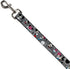 Buckle-Down Pet Leash - Mickey & Minnie Peek-a-Boo Expressions Swirl Black/White - 4 Feet Long - 1/2" Wide...