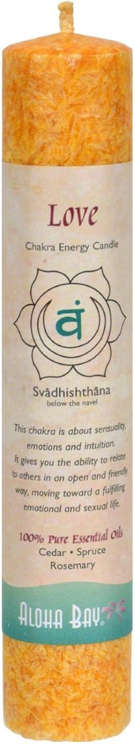 Aloha Bay Chakra Pillar Candle Love Candle...