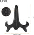 uxcell 4pcs 8" Easel Plate Holder, Wood-like Plastic Folding Display Stand Black for Decorative Picture Frame...