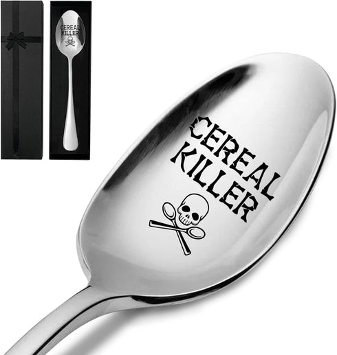 Cereal Killer,Funny Engraved Stainless Spoon, Cereal Spoon, Cereal Lovers Gift,Food Lover Gifts,Best Friend Spoon Gift(With Gift Box)...