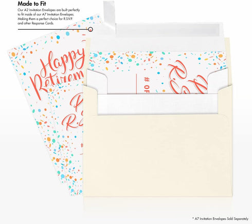 LUXPaper A2 Invitation Envelopes | Peel & Press | 4 3/8" x 5 3/4" | White Linen | 80lb. Text | 50 Qty...