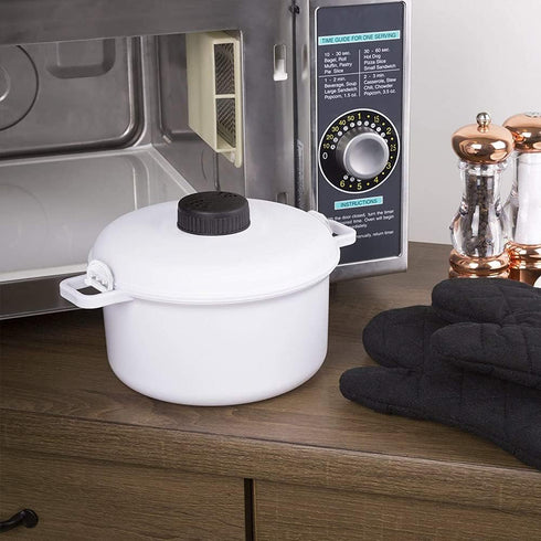 Bene Casa - 2.6 Qt. Microwave Pressure Cooker - Non-stick Surface and Locking Lid - Cooks Up to 12 Cups of Cooked Rice (6 Cups Uncooked)...
