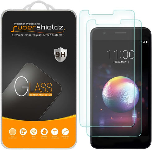Supershieldz (2 Pack) Designed for LG K30 Tempered Glass Screen Protector, Anti Scratch, Bubble Free...