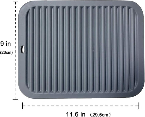 Large Silicone Trivet Mats 2 Pack, Heat Resistant Pot Holder, 9x12 Non-Slip Flexible Durable Pot Coaster for Kitchen Table, Dining Table, Hot Pans...