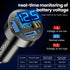 4 Ports USB Car Charger Adapter, Auto Portable PD 3.1/QC 3.0 Fast Charge Cigarette Lighter with Flush Fit Charging Plug, Compatible with iPhone 14...