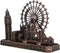 PROW® UK London Bridge London Eye Big Ben Tower Bridge Red Copper Metal Architectural Model Statue,Home Decoration Art Collection Sculpture...