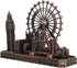 PROW® UK London Bridge London Eye Big Ben Tower Bridge Red Copper Metal Architectural Model Statue,Home Decoration Art Collection Sculpture...
