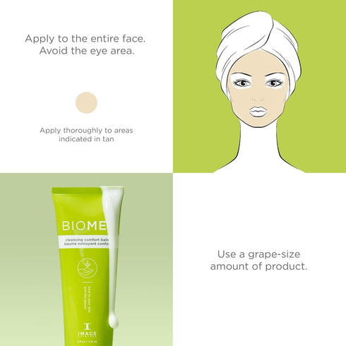 IMAGE Skincare BIOME+ Cleansing Comfort Balm, Microbiome Friendly Gentle Cleanser, Reduces Moisture Loss, 4 fl oz...