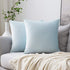 MIULEE Pack of 2 Velvet Pillow Covers Decorative Square Pillowcase Soft Solid Cushion Case for Spring Sofa Bedroom Car 18x18 Inch Baby Blue...