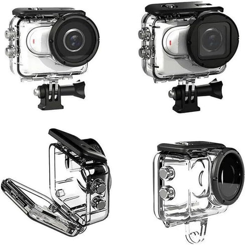 Coyktonty Dive Case/Waterproof case for Insta360 GO 3/GO 3S,45 M Underwater Filming Accessory with Bracket and Screws...