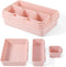 8 Pcs Drawer Organizer with Non Slip Pads Plastic Drawer Organizer Trays Makeup Storage Bins Drawer Organization for Jewelries Cosmetics Bathroom ...