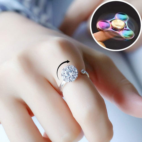Fidget Rings for Anxiety, Anxiety Spinner Ring for Womens, Discreet Stress Relief Gifts for Daughter from Mom...
