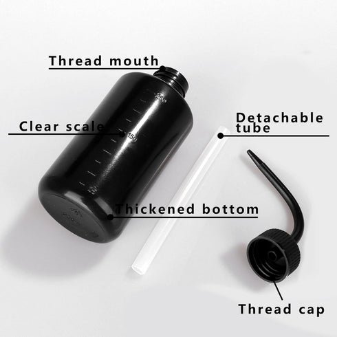 6Pcs 250ml Tattoo Wash Bottle 8oz Narrow Mouth Squeeze Bottle Safety Rinse Bottle, Lash Water Bottle Squeezer Washing Bottle for Medical Lab Tatto...