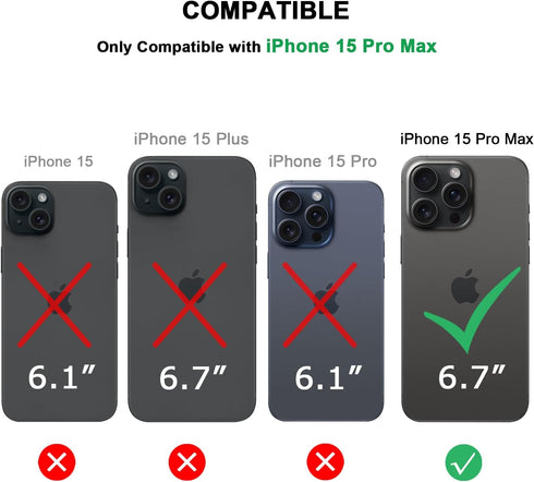 TENDLIN Compatible with iPhone 15 Pro Max Case Wood Grain with Carbon Fiber Texture Design Leather Hybrid Slim Case (Black)......