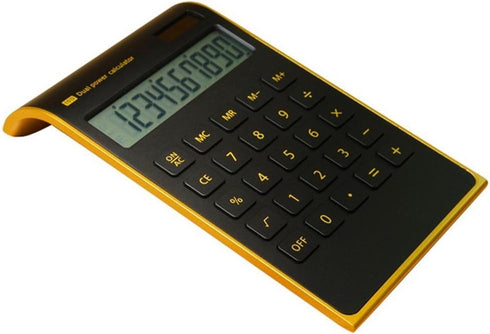 yescool Calculator, Slim Elegant Design, Office/home electronics, Dual Powered Desktop Calculator, Solar power, 10 Digits, Tilted LCD Display, Inc...