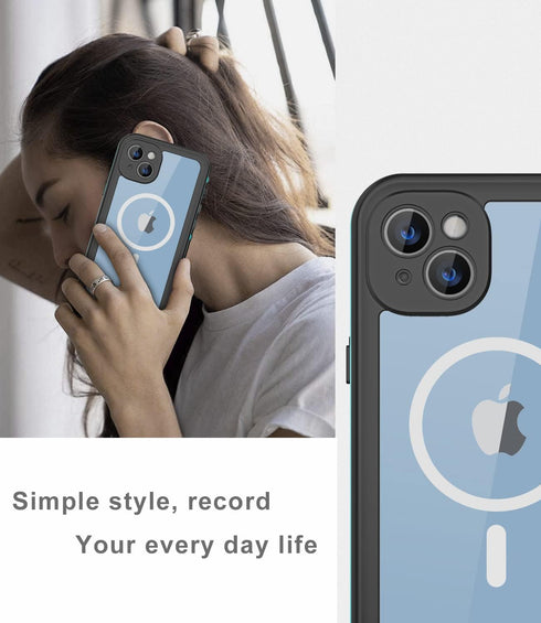 for iPhone 14 Plus Waterproof Case - Shockproof, Dustproof, Built-in Screen Protector, Magnetic Ring, 6.7" (Teal)...