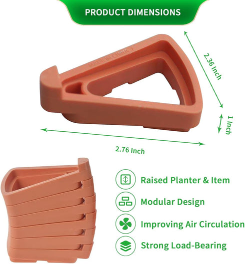 Pot Feet & Risers - 12 PCS of Pot Toes, Sturdy Supports for Your Indoor & Outdoor Planters - Easy to Clean & Durable, Better Drainage & Deck Prote...