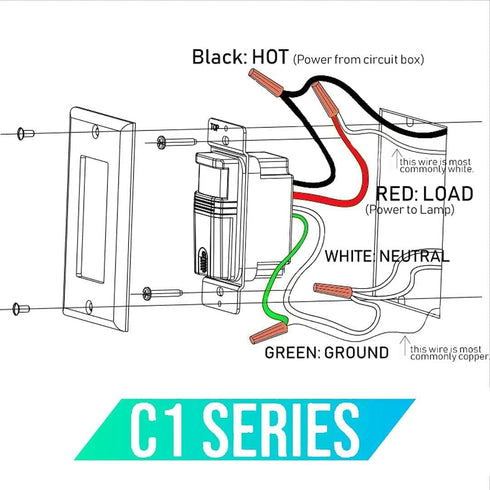 Motion Sensor Light Switch, Neutral Wire Required, Single Pole Only (Not 3-Way), Indoor in-Wall Occupancy Sensor with Wall Plate, Adjustable Timer...