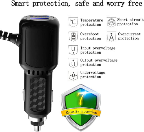 Dash Cam Charger 2024 Upgraded USB-C Car Charger with Dual USB Port Compatible with, Rexing, Byakov, AKASO, Crosstour, Trekpow, Pruveeo, OldShark,...