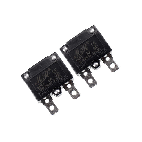 5Pcs 125/250V AC 32V DC Thermal Circuit Breaker 8amp AUTO Reset Overload Protector Switch Automatic Reset Relay Fuse 8A...