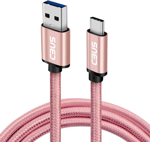 CBUS USB C Cable, 3ft USB A to USB C Fast Charging Braided Charger Cable Type-C for Samsung Galaxy S23/S22/S21/S20/S10/Plus/Ultra/FE, A03s, A12, A...